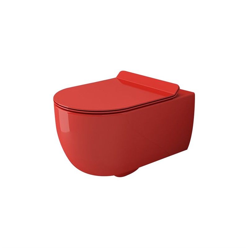 Bocchi V-Tondo Hanging Toilet - Red #338045