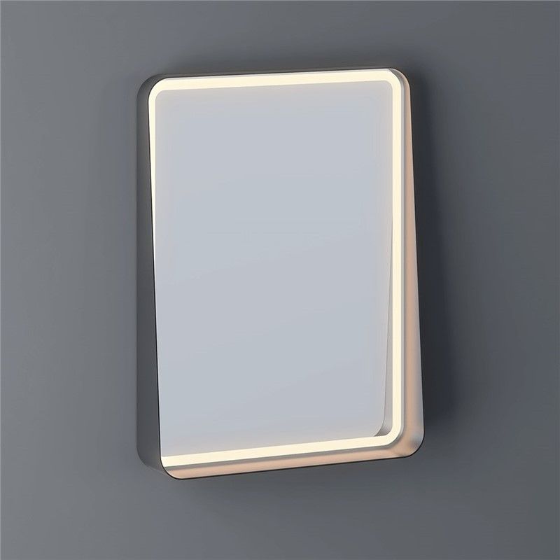 Boden Rectangular Led Metal Framed Mirror - #349648