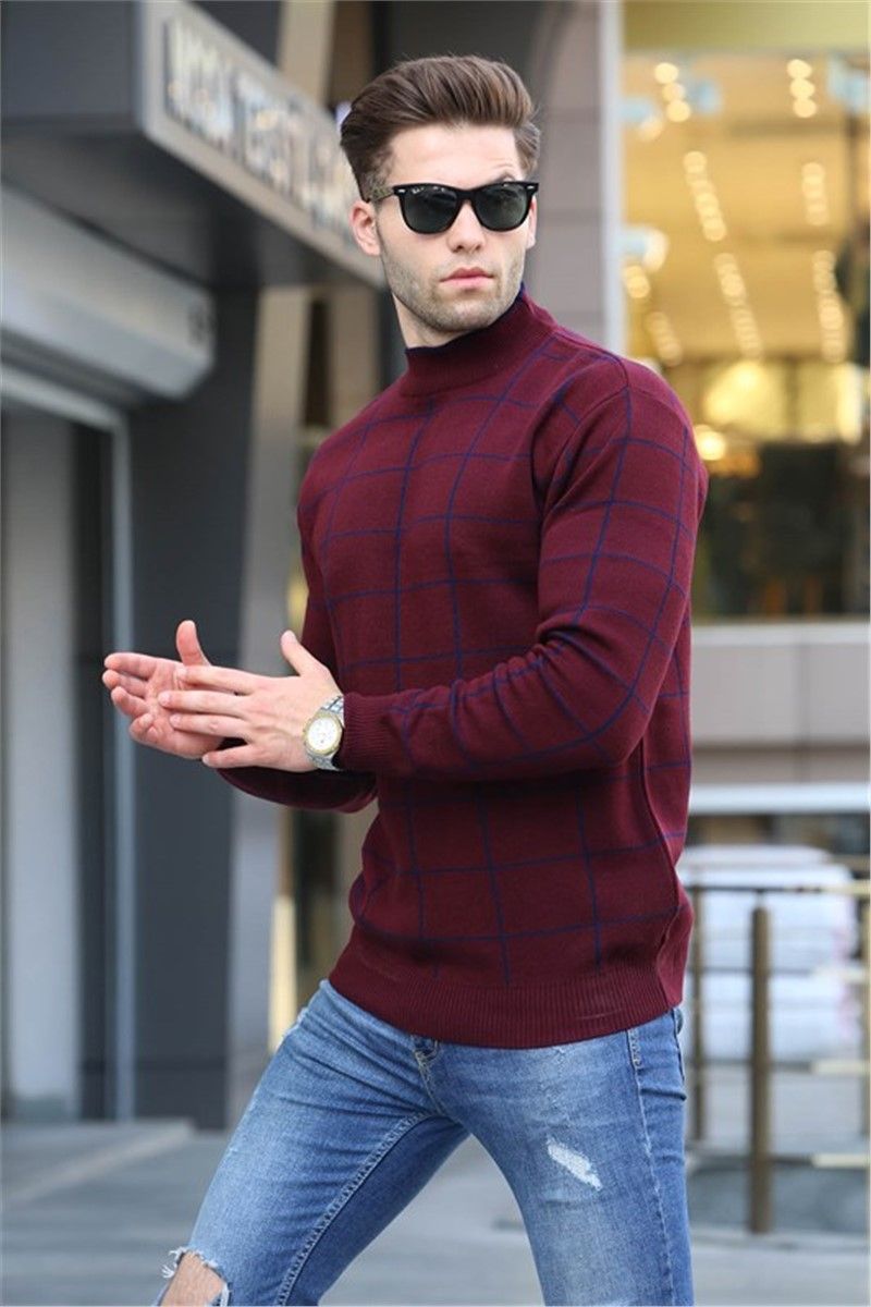 Muški džemper 5796 - bordo #358360