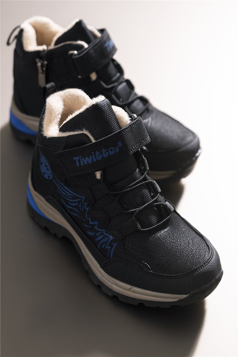 Tonny Black Children's Boots - Black, Blue #272658