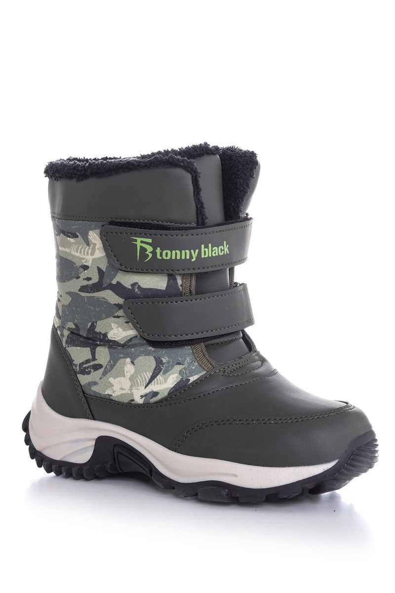 Tonny Black Children's Boots - Khaki #273469