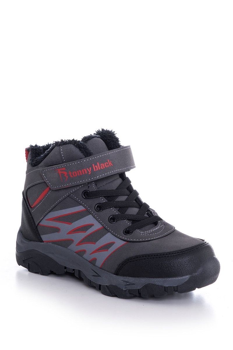 Tonny Black Children's Boots - Grey #273496