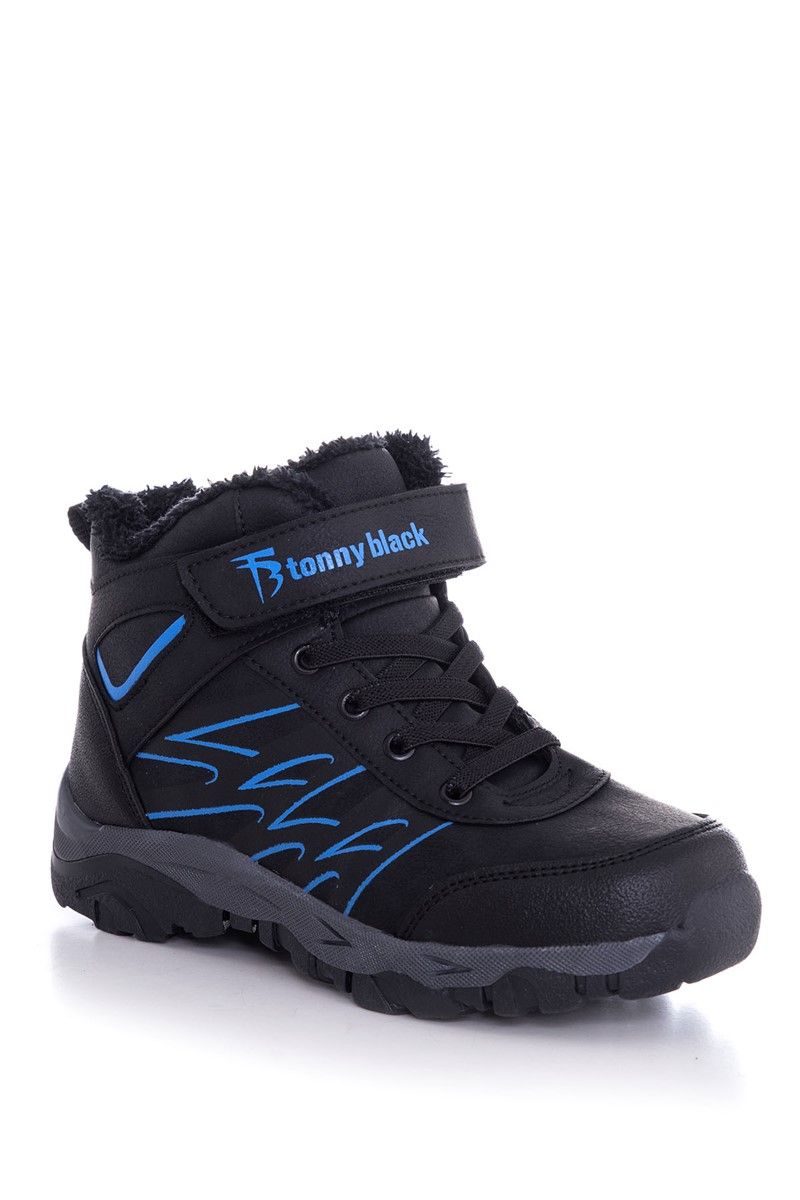 Tonny Black Children's Boots - Black, Blue #273499