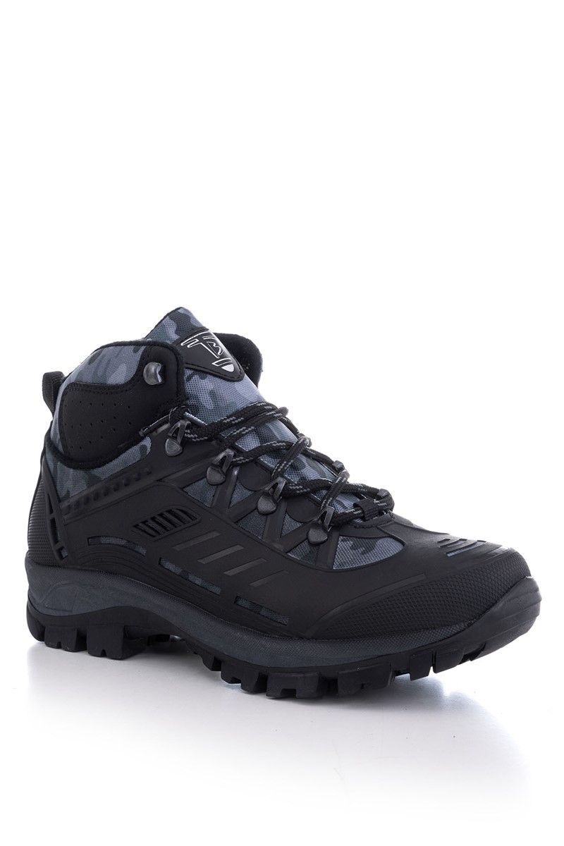 Tonny Black Unisex Hiking Boots - Black, Grey #273031