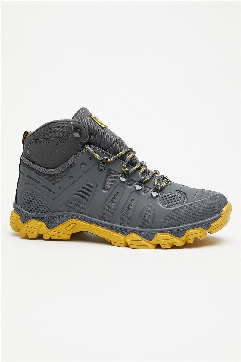 Tonny Black Unisex Hiking Shoes - Grey, Yellow #304710