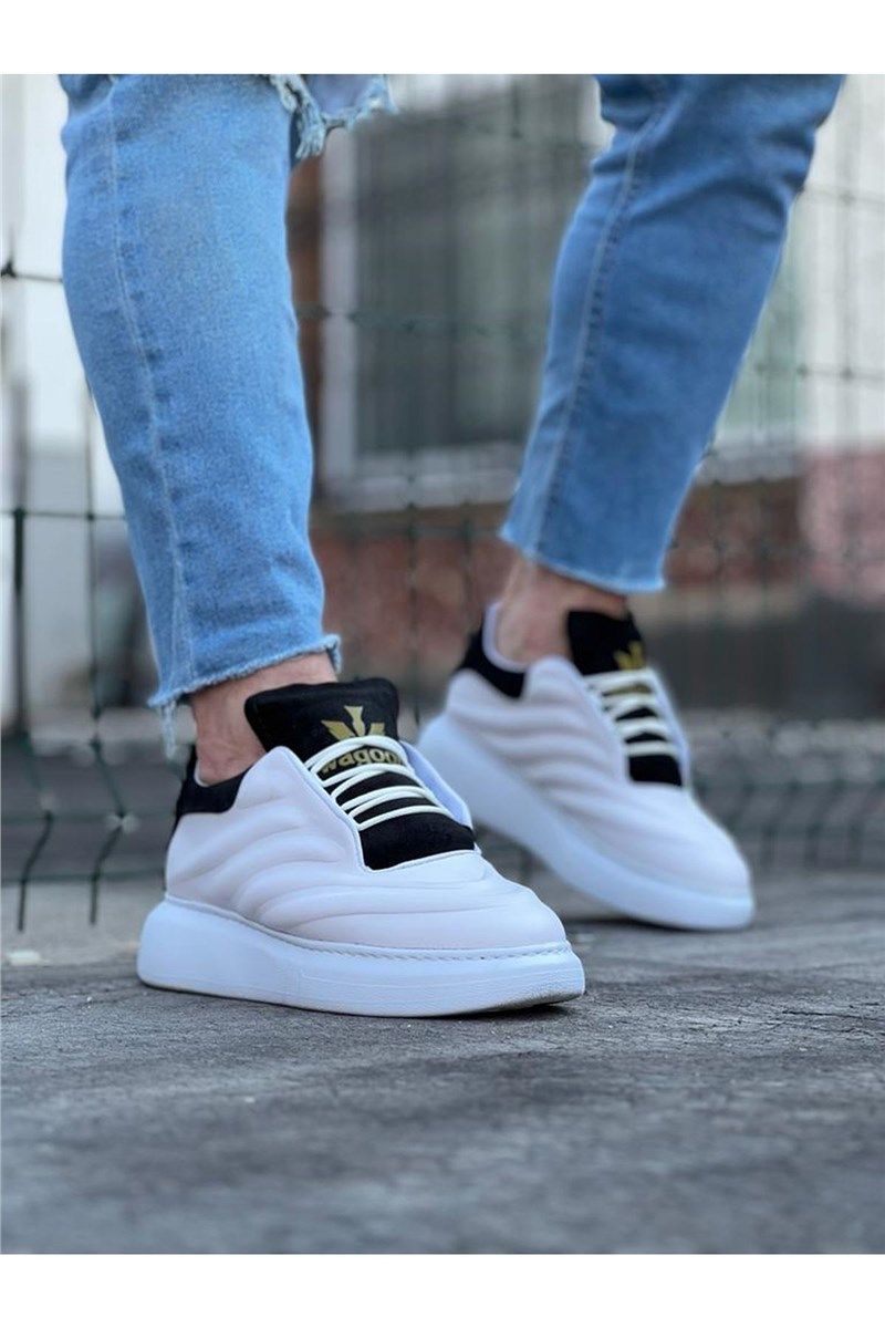 Men's Casual Shoes WG094 - White with Black #385369