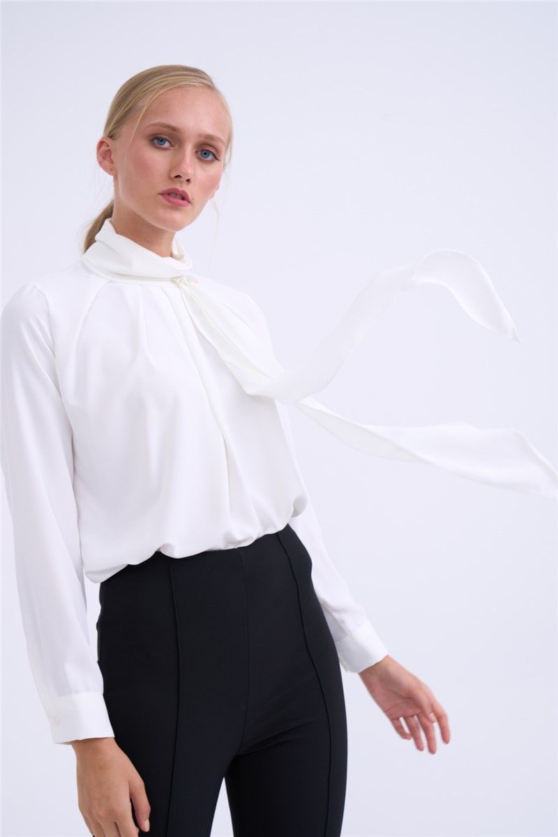 Sateen Women's Blouse - White #316478