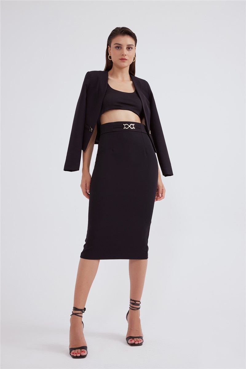 Sateen Women's Skirt - Black #309389