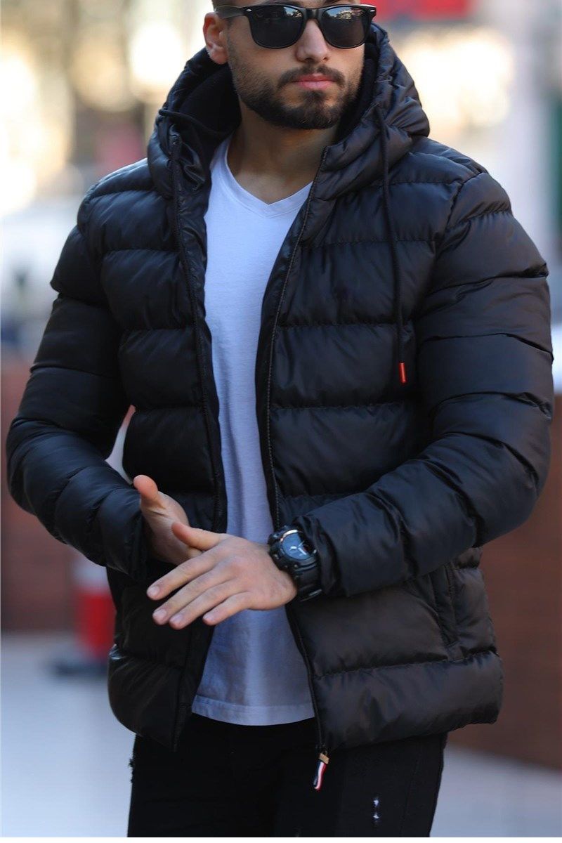 Muška jakna s kapuljačom DM-190 - crna #408302