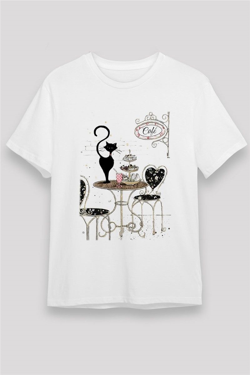 Unisex Print T-Shirt - White #372753
