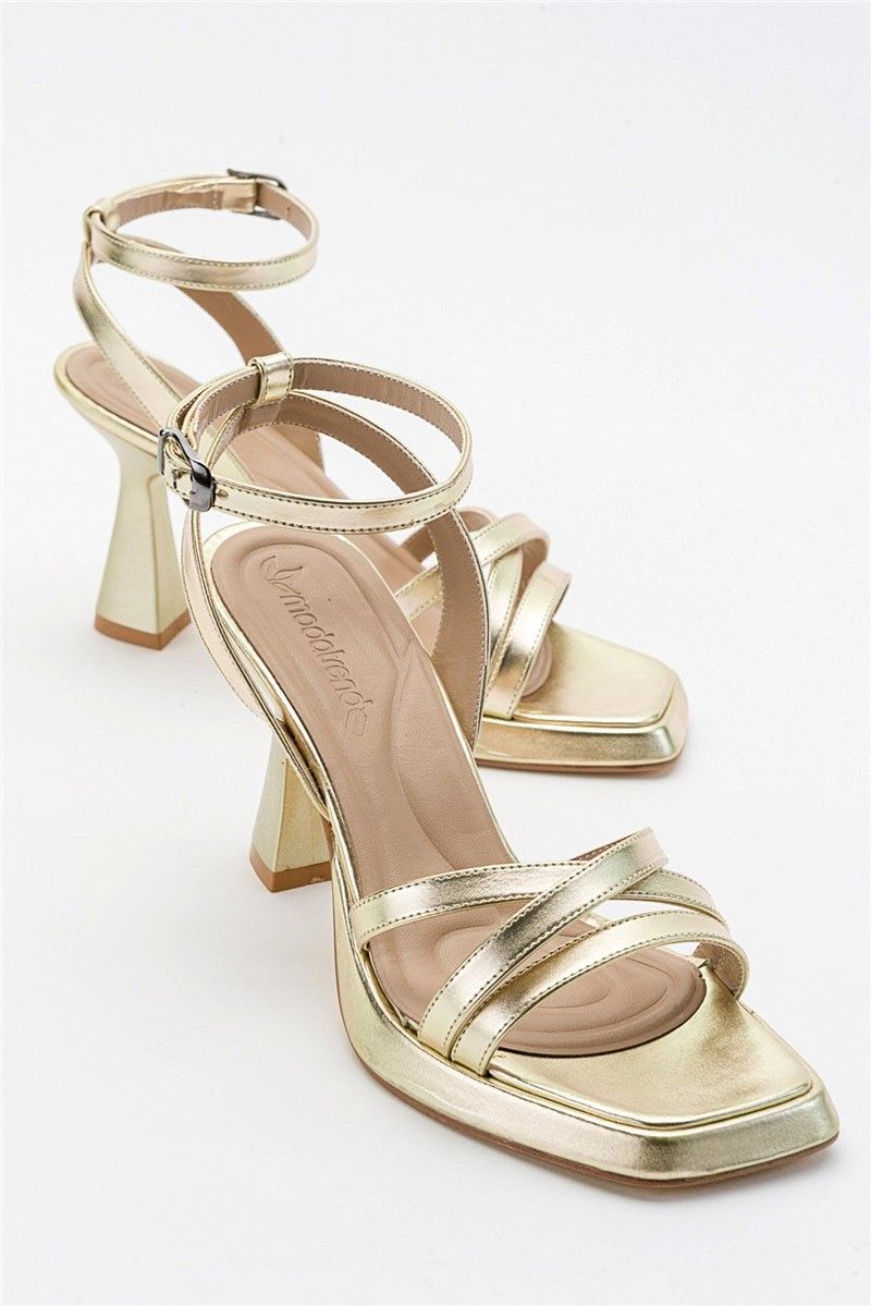 Ženske sandale s platformom - zlatne #382745