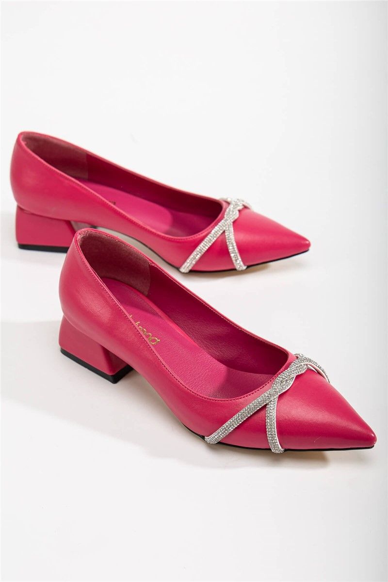 Ženske cipele s ukrasnim kamenčićima - Svijetlo ružičaste #365892