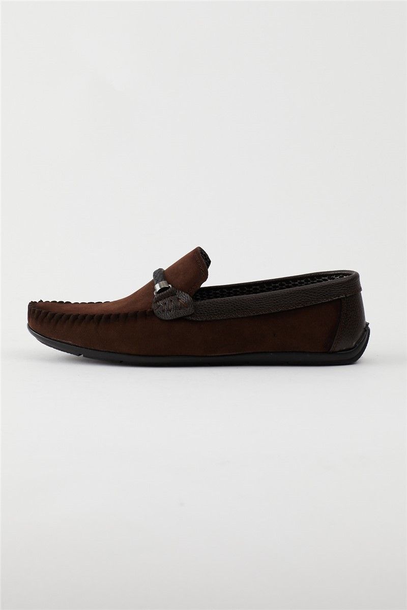 Men's Suede Look Loafers - Brown #292549