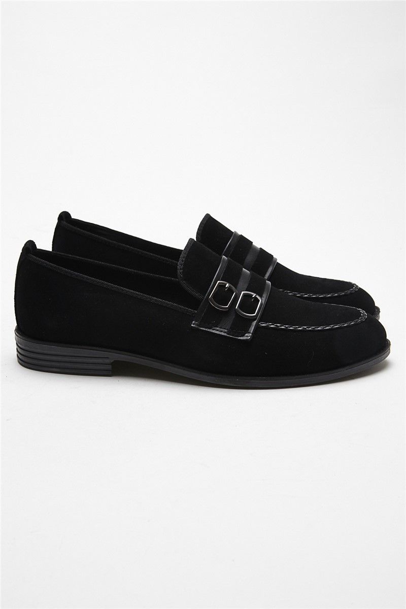 Tonny Black Men's Double Strap Shoes - Black #307892