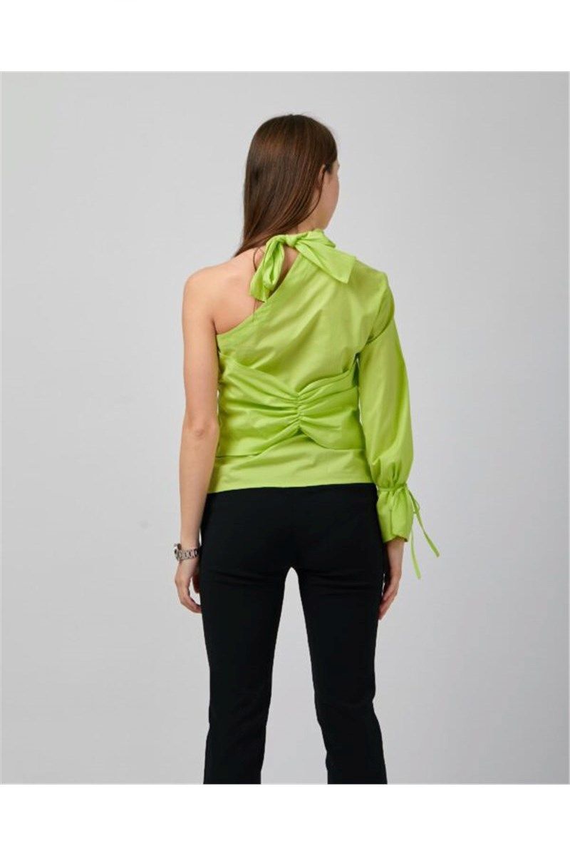 Camicia casual da donna - verde neon BSKLA03001S
