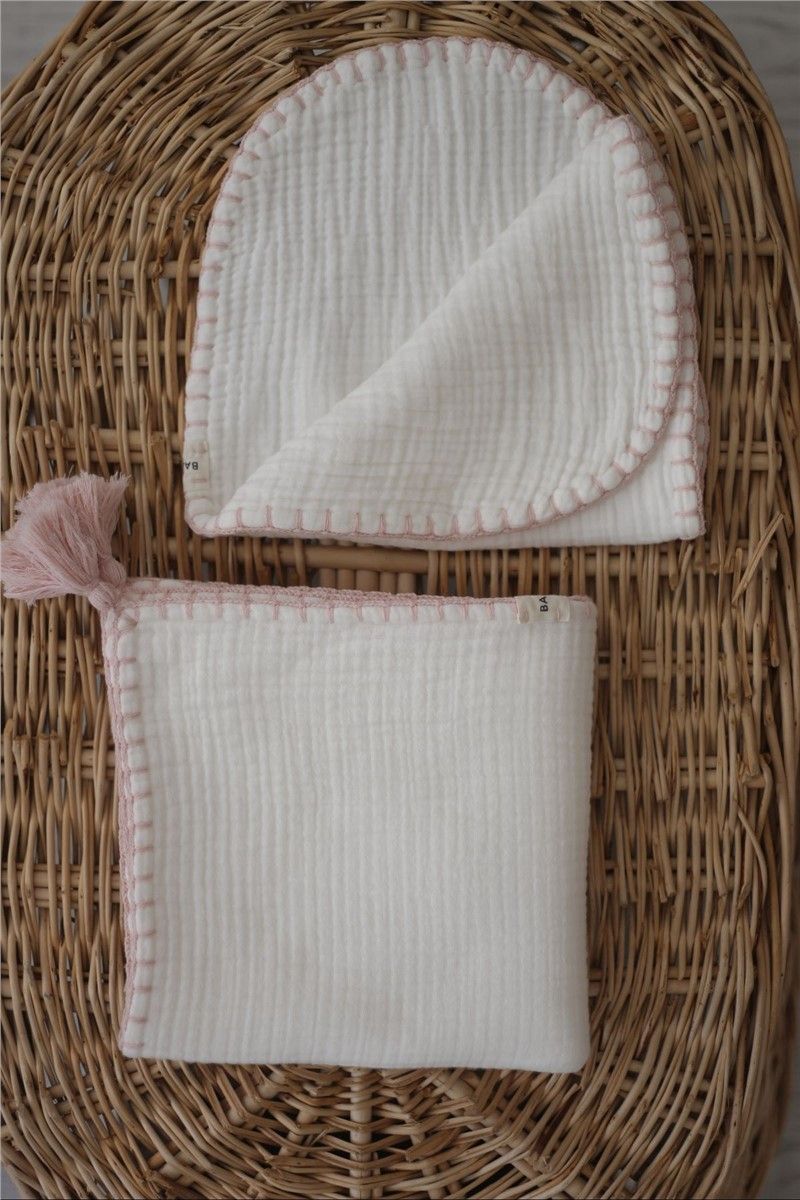 C&City Baby's Blanket - White, Pink #316061