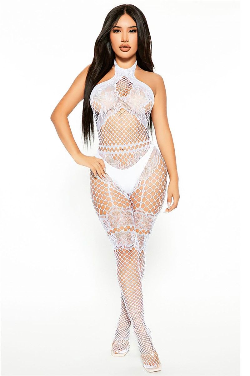 Euromart - Erotic Fishnet Costume C15437 - White #367820