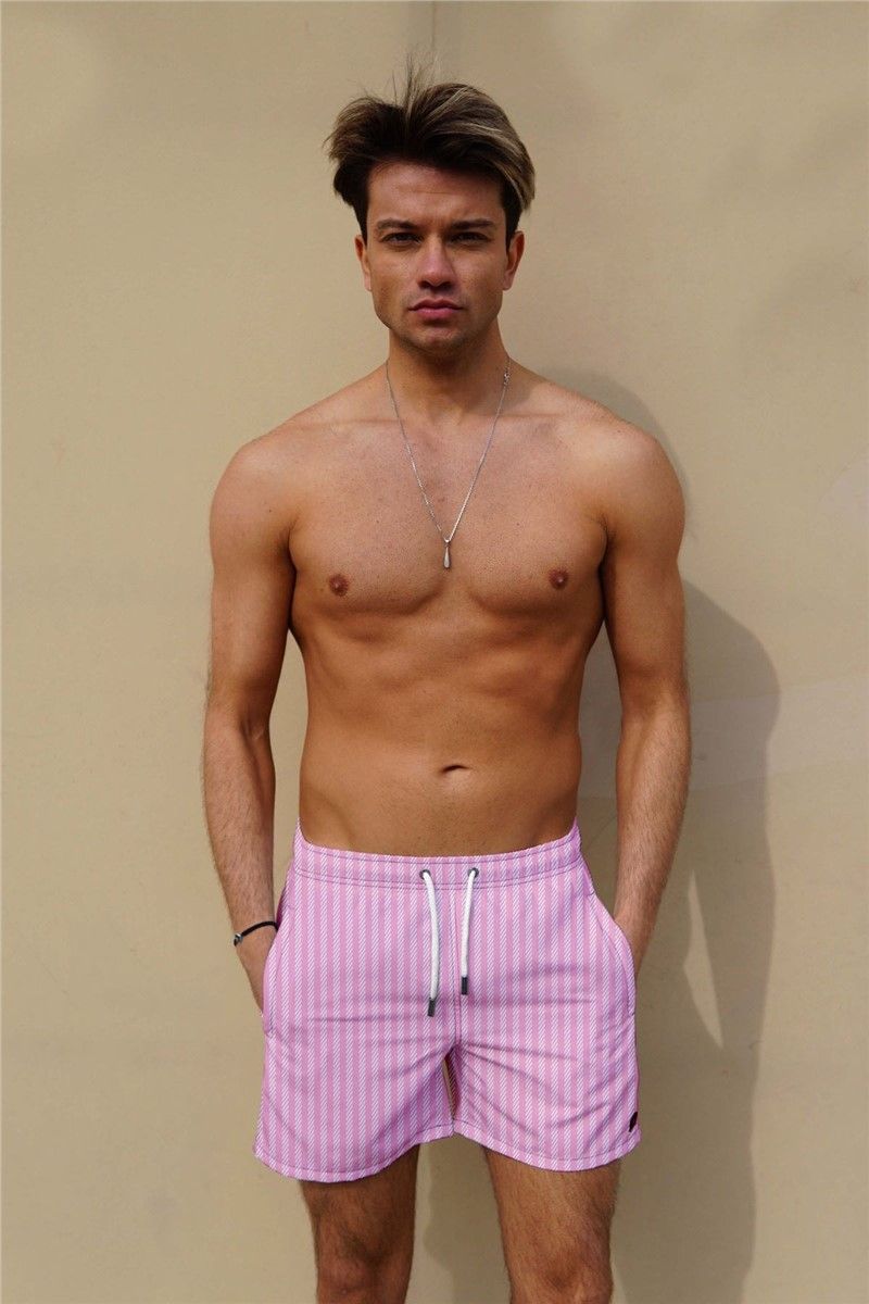 Muške kratke hlače za plažu C1152 - ružičasta #329830