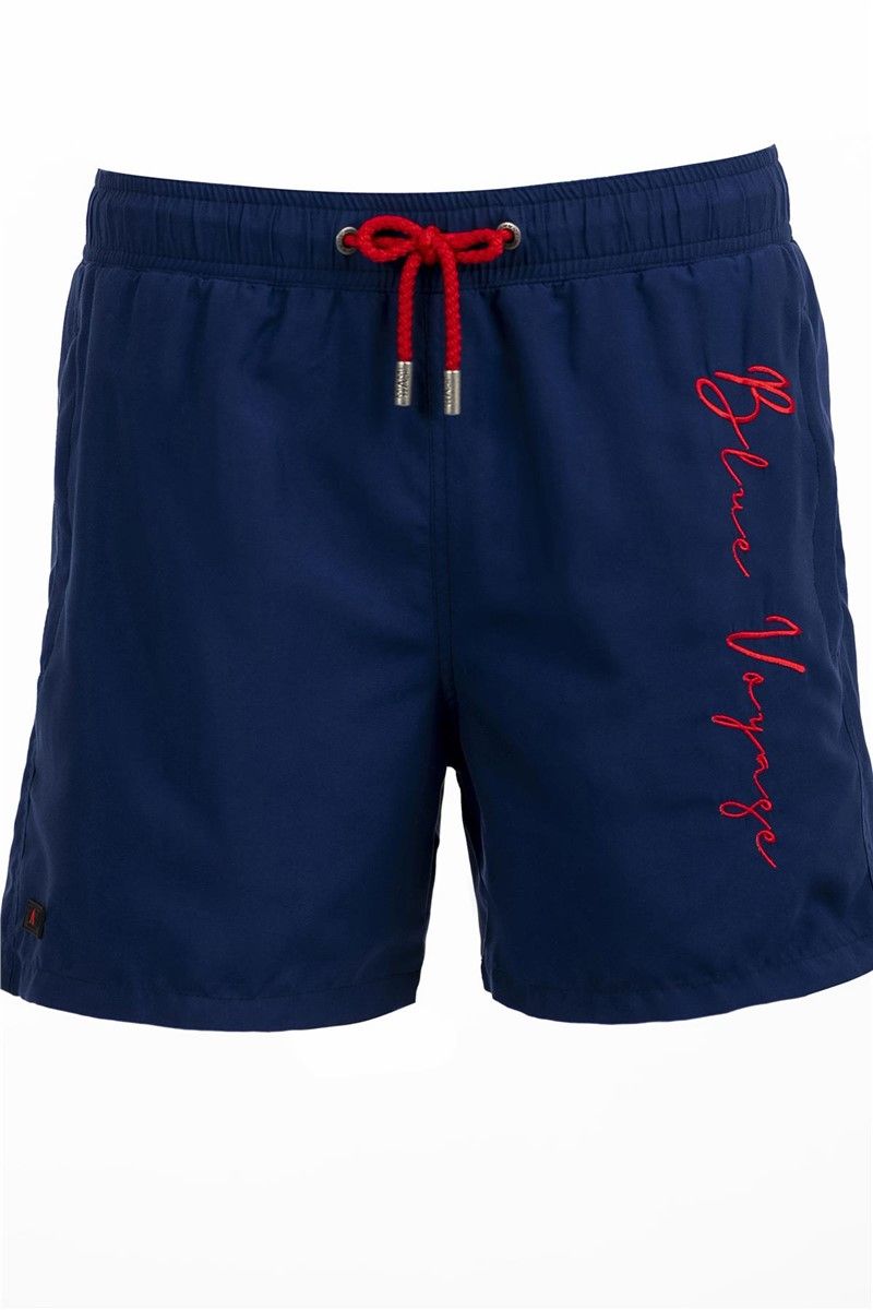 Pantaloncini da spiaggia da uomo C1303 - Blu navy #383430