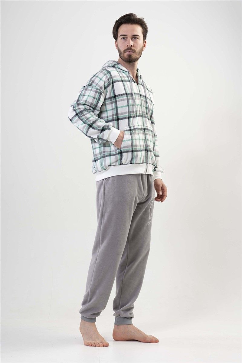 Men's Fleece Pajamas 2020420185 - Gray #364716
