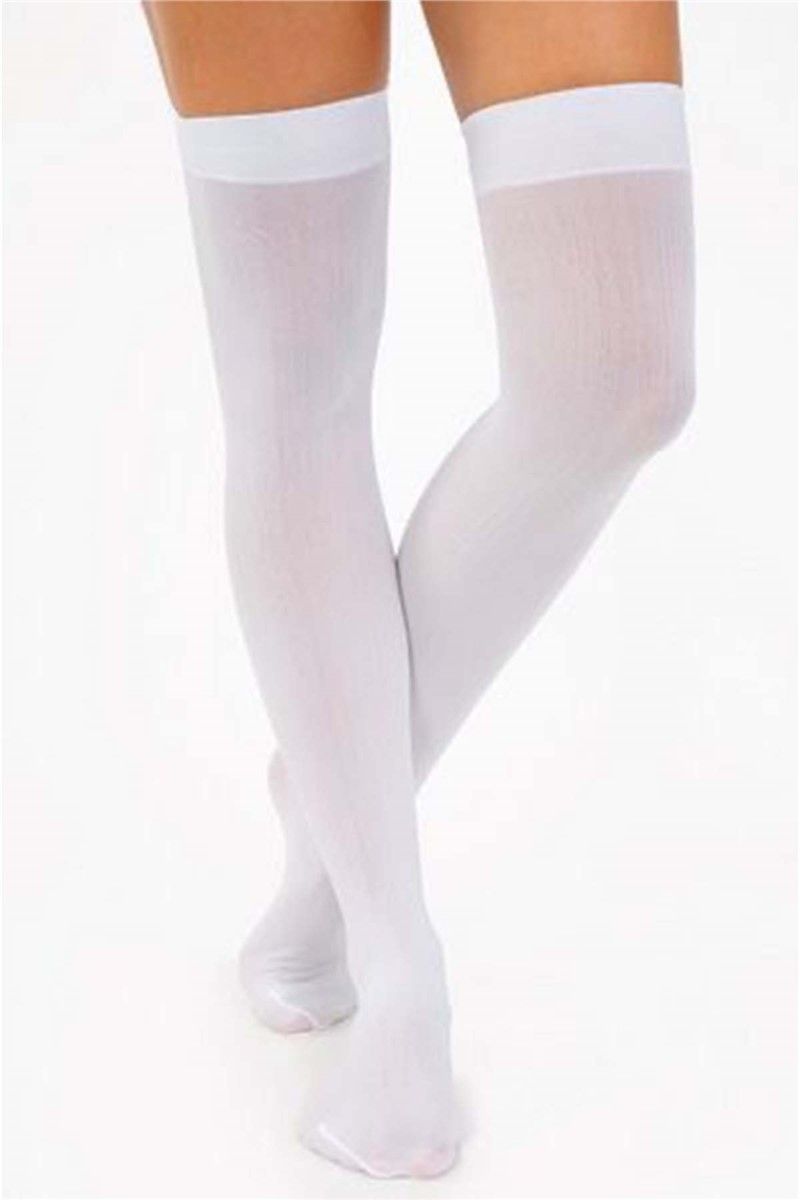 C&City Women's High Stockings - White #315653