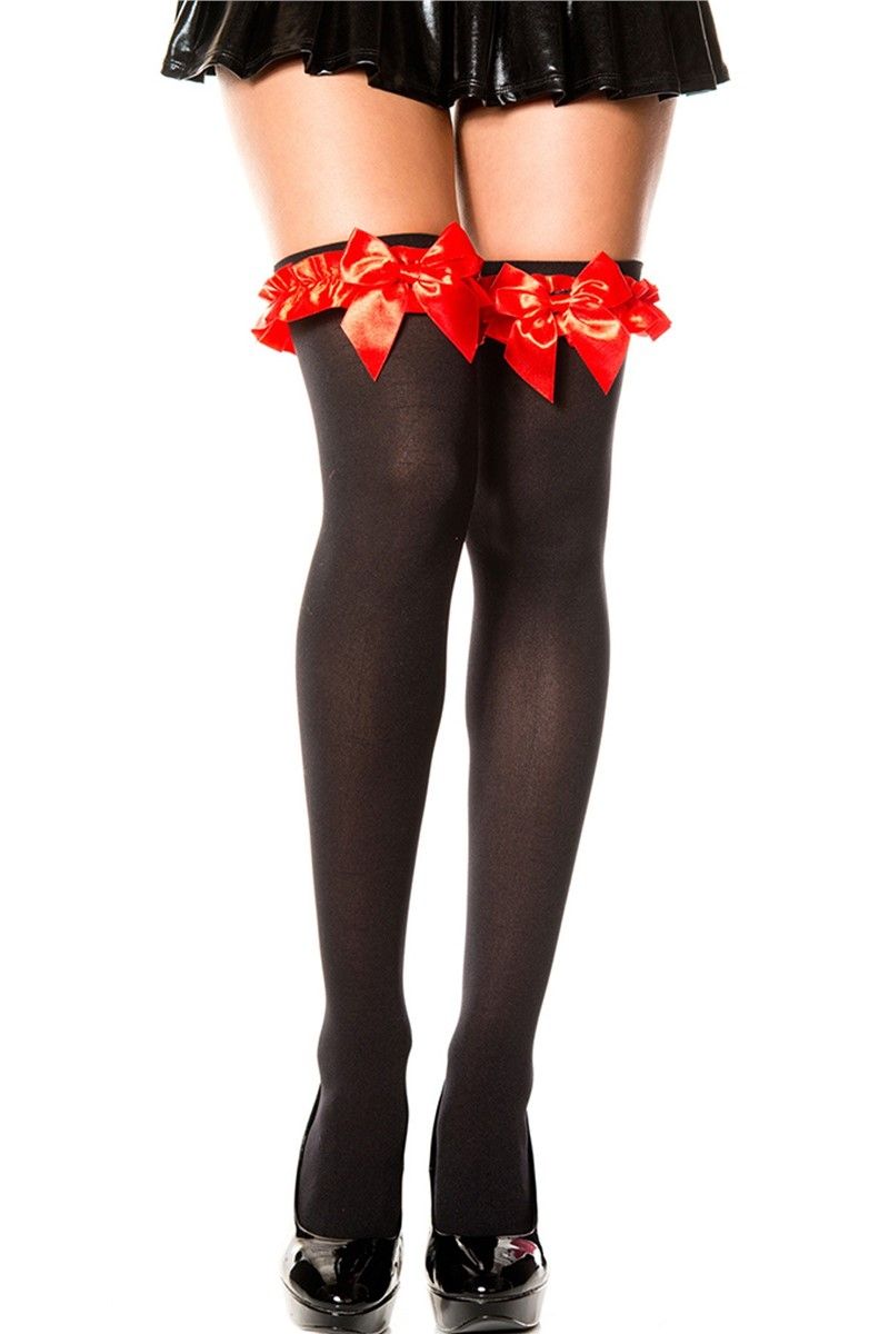 C&City Women's Stockings - Black, Red #315659