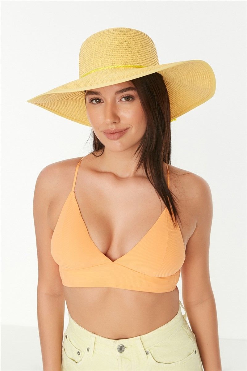 Women's beach hat P-Y87300-08 - Yellow #329908