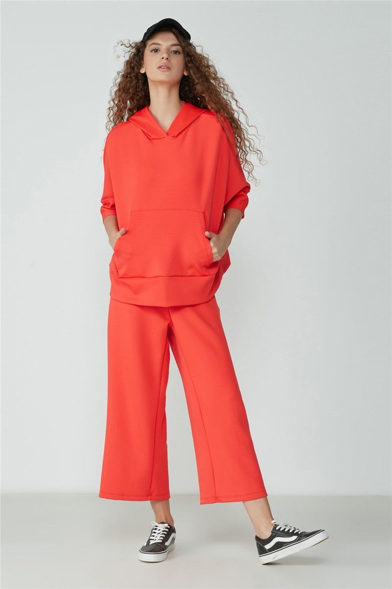 Women's Hooded Pajamas 9102 - Color Coral #364779