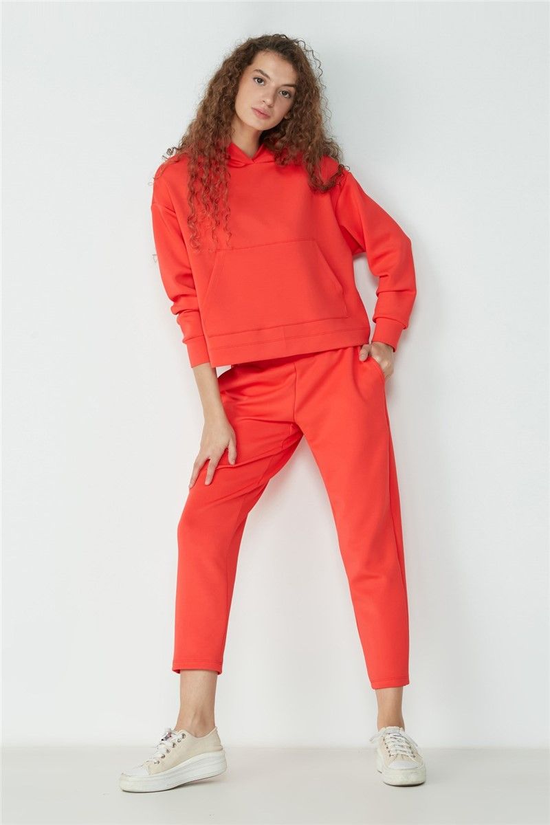 Women's Hooded Pajamas 9103 - Coral #364784