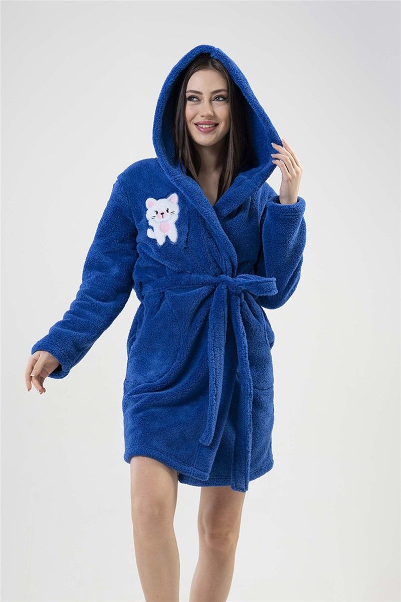 Women's Hooded Robe 2030200000 - Indigo #364702