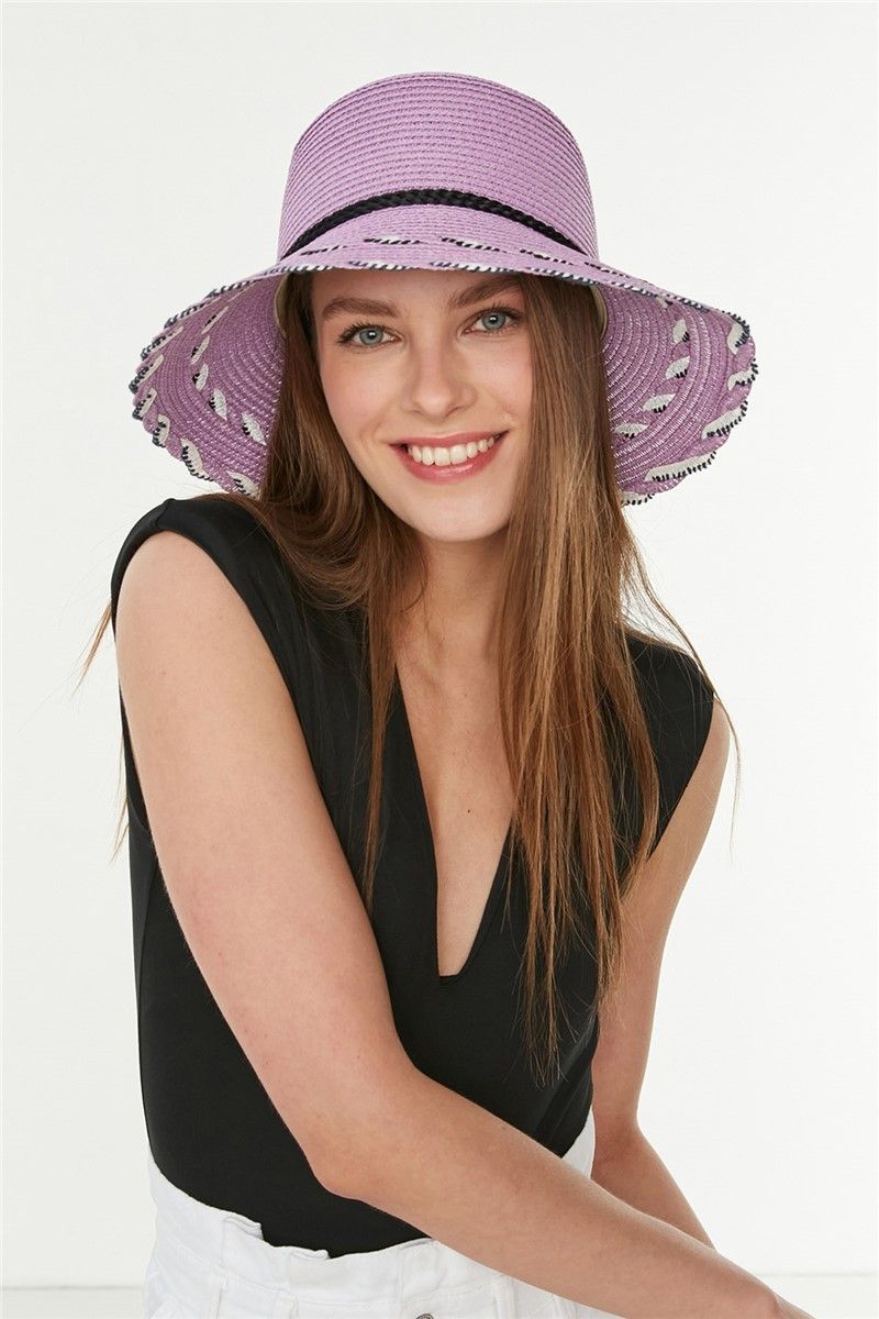 Cappello da spiaggia da donna P-Y87300-38 - Viola chiaro #330012