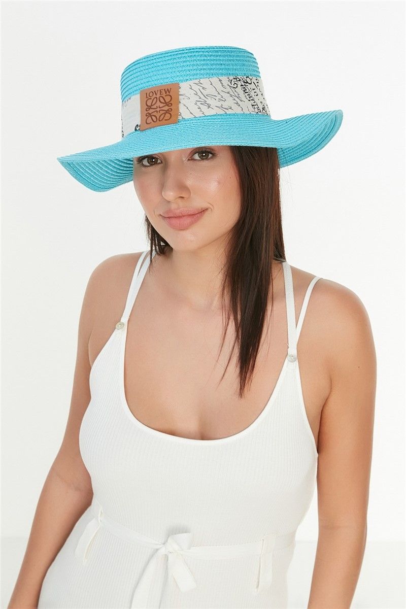Women's beach hat P-Y87300-45 - Turquoise #330042