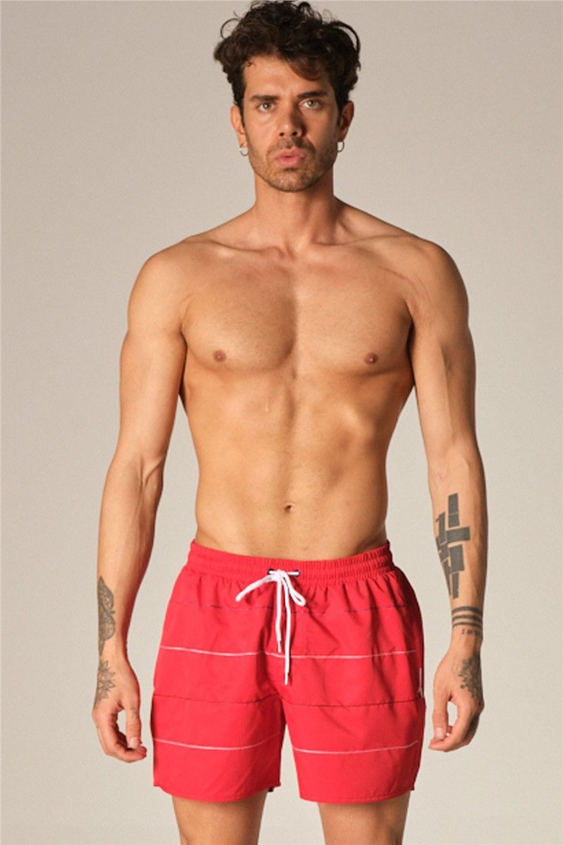 Pantaloncini da spiaggia da uomo K-204 - Rosso # 314307
