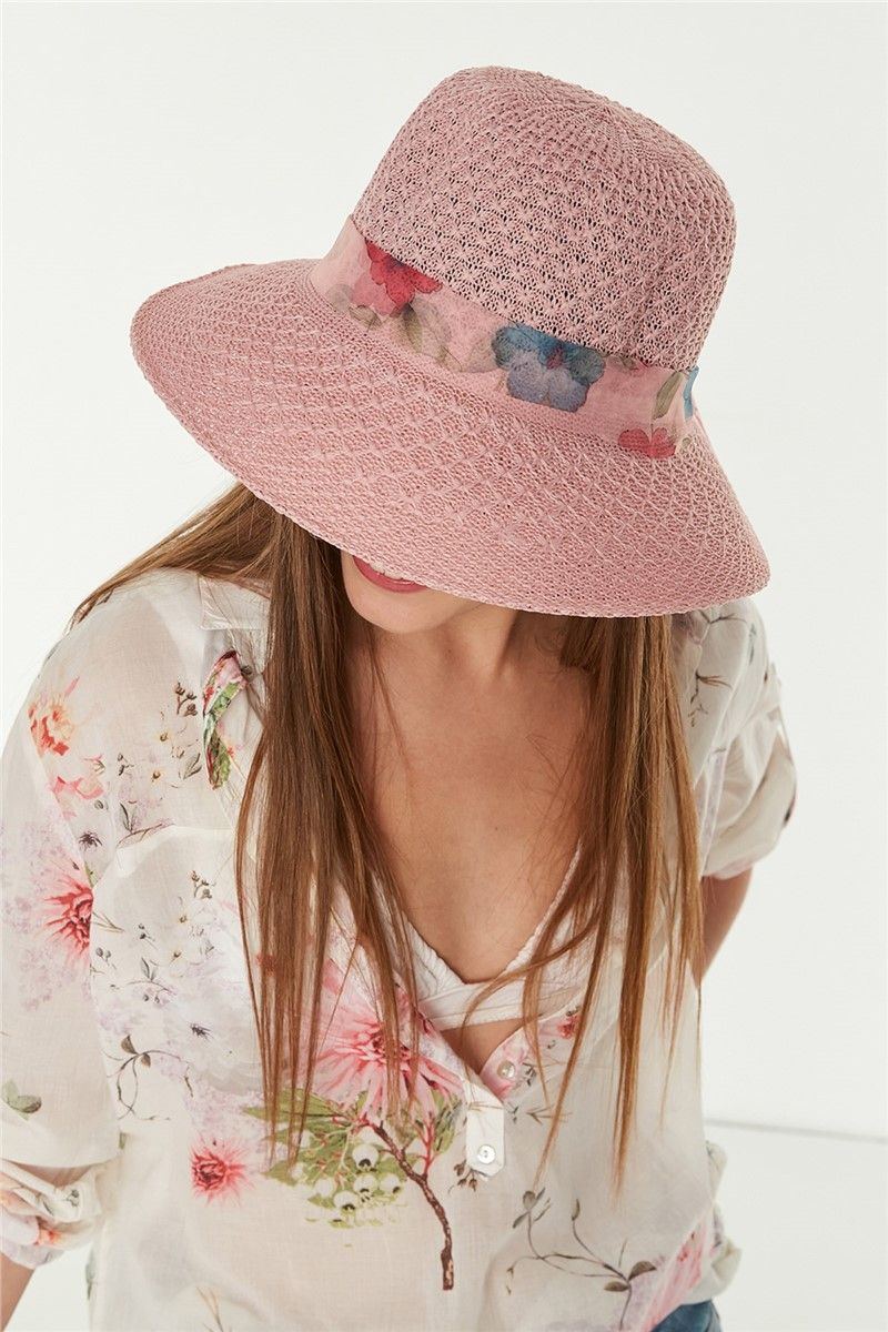 Beach hat P-T87400-10 - Light pink #330113