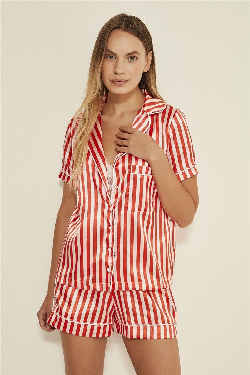 C&City Women's Pyjama - White, Red #314220