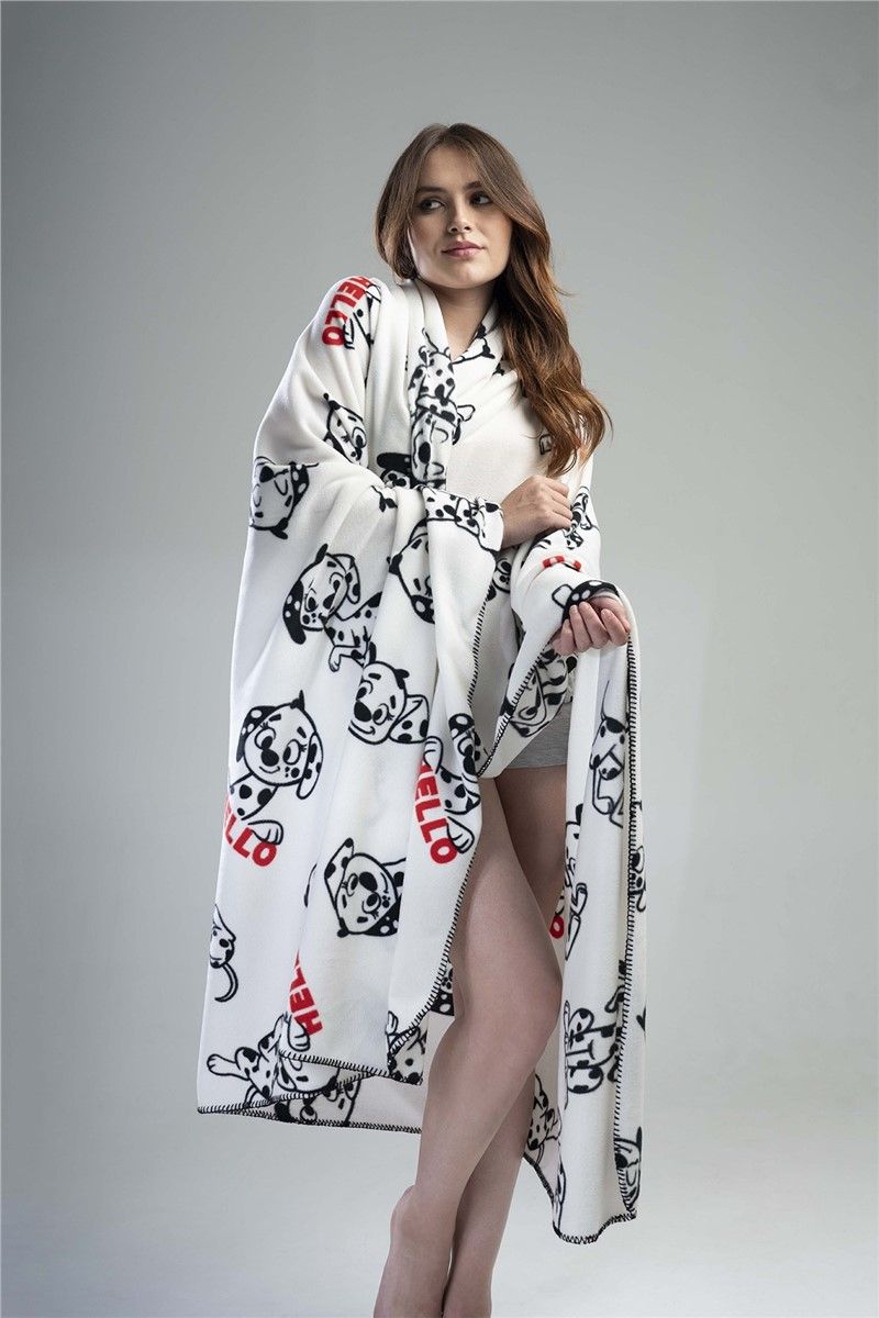 Fleece blanket 150x200 cm K-08 - White #364764