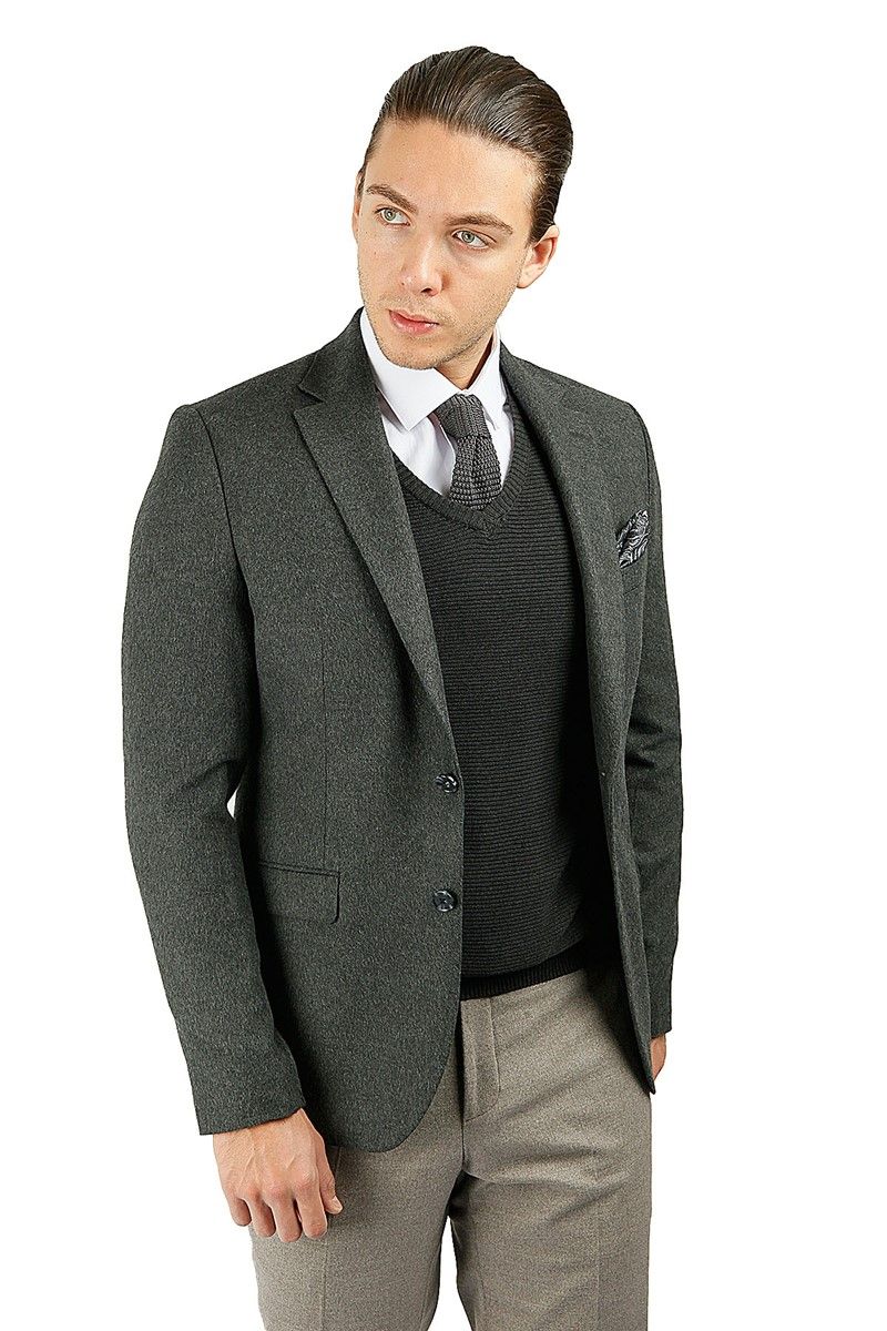 Centone Men's Blazer Jacket - Grey #271788
