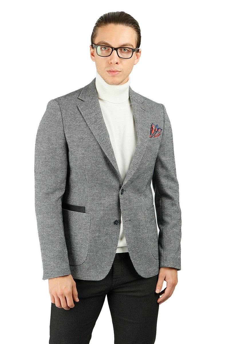 Centone Men's Blazer Jacket - Grey #272314