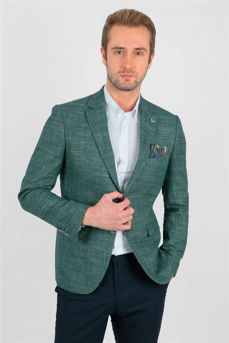 Centone Men's Blazer Jacket - Green #268505