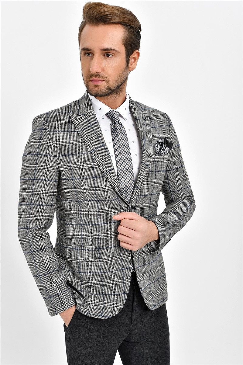Centone Men's Blazer Jacket - Grey #267919
