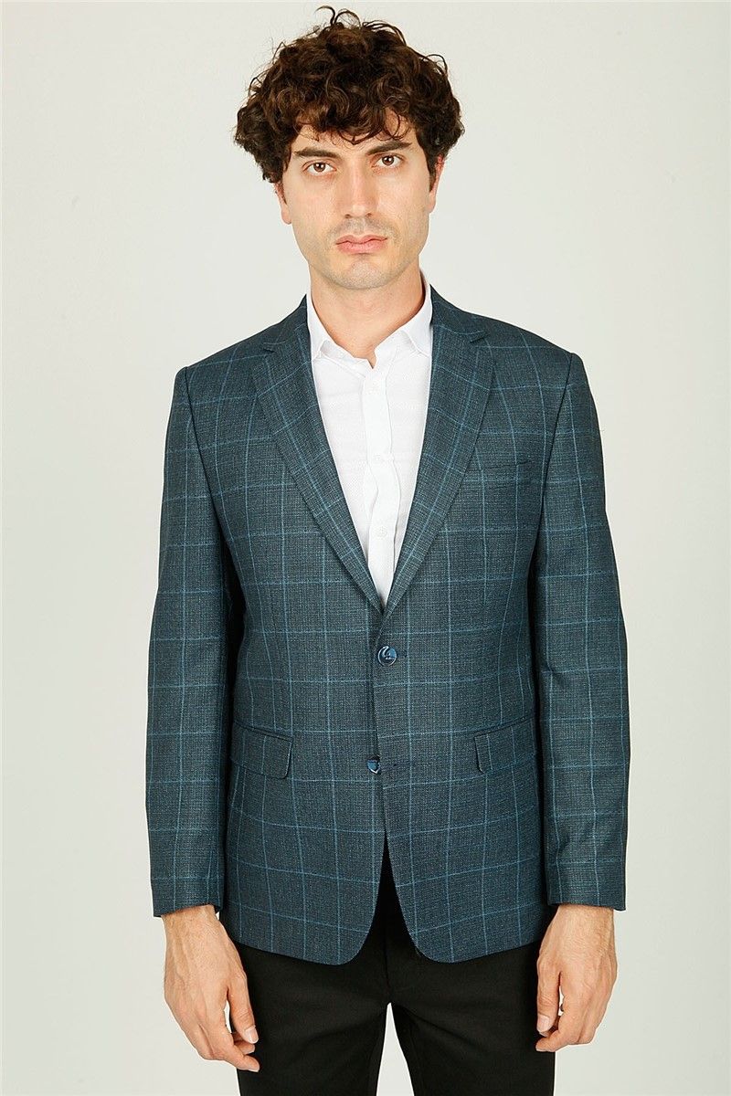 Centone Men's Blazer Jacket - Turquoise #307235