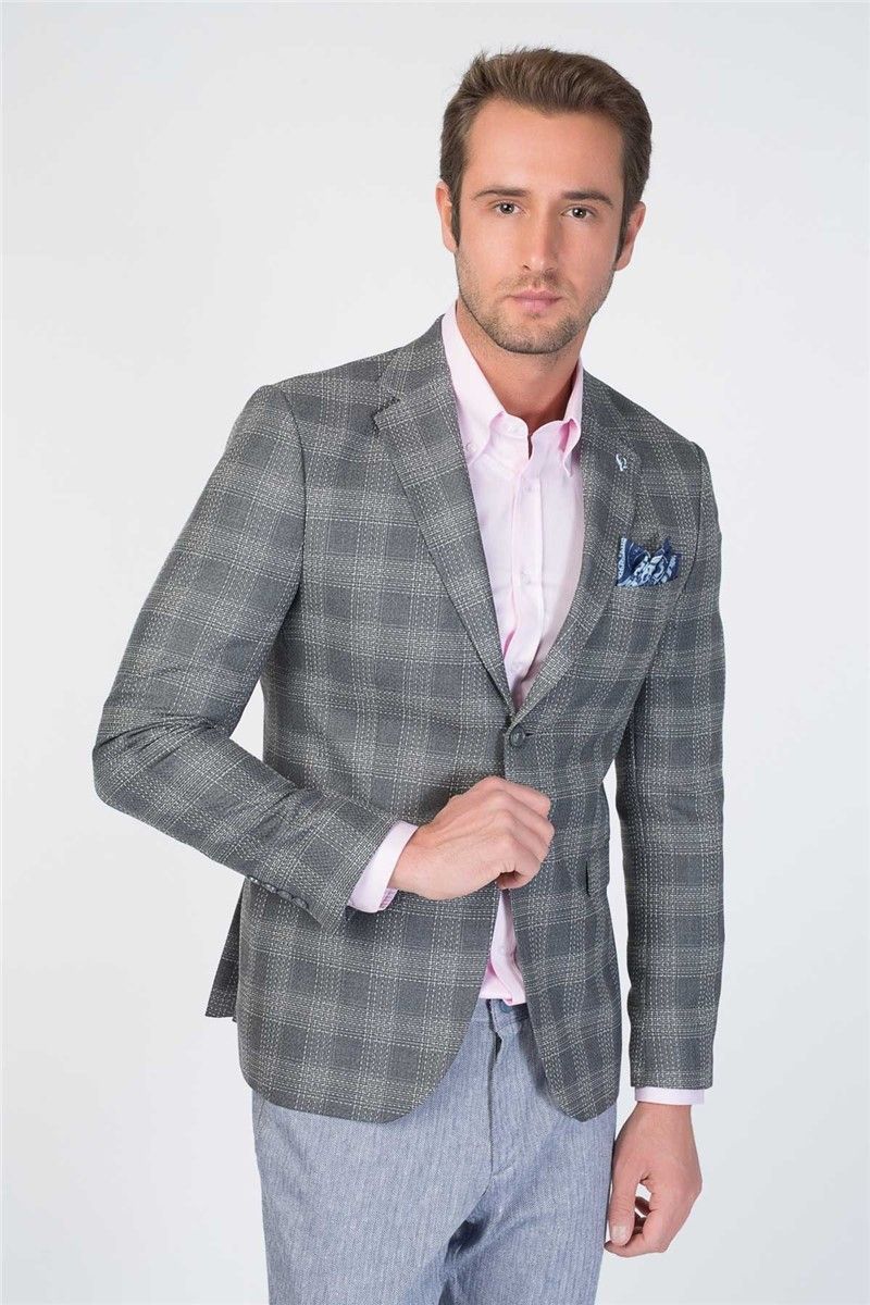 Centone Men's Blazer Jacket - Grey #268517