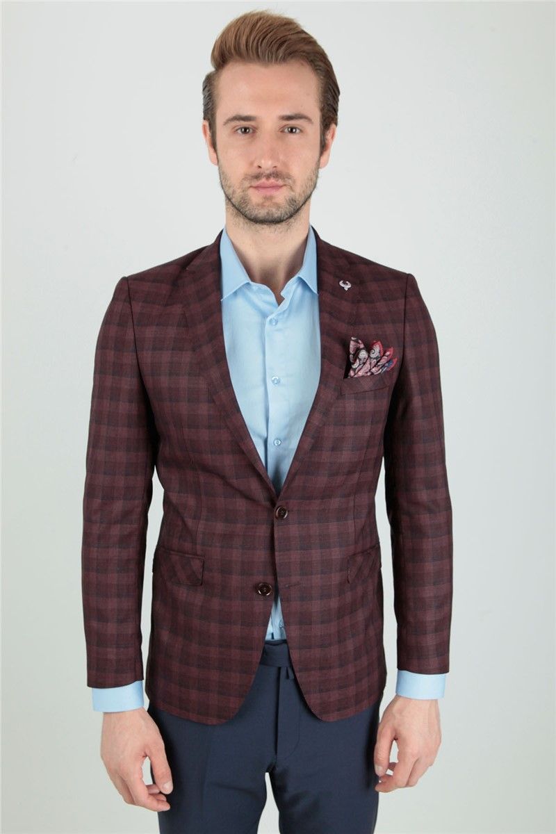 Men's Slim fit  jacket - Brown  #304844