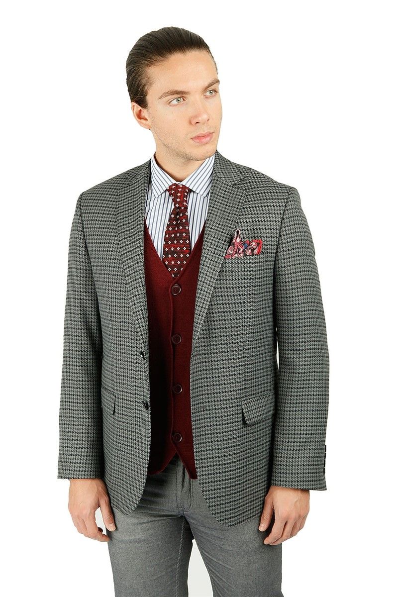 Centone Men's Blazer Jacket - Grey #271789