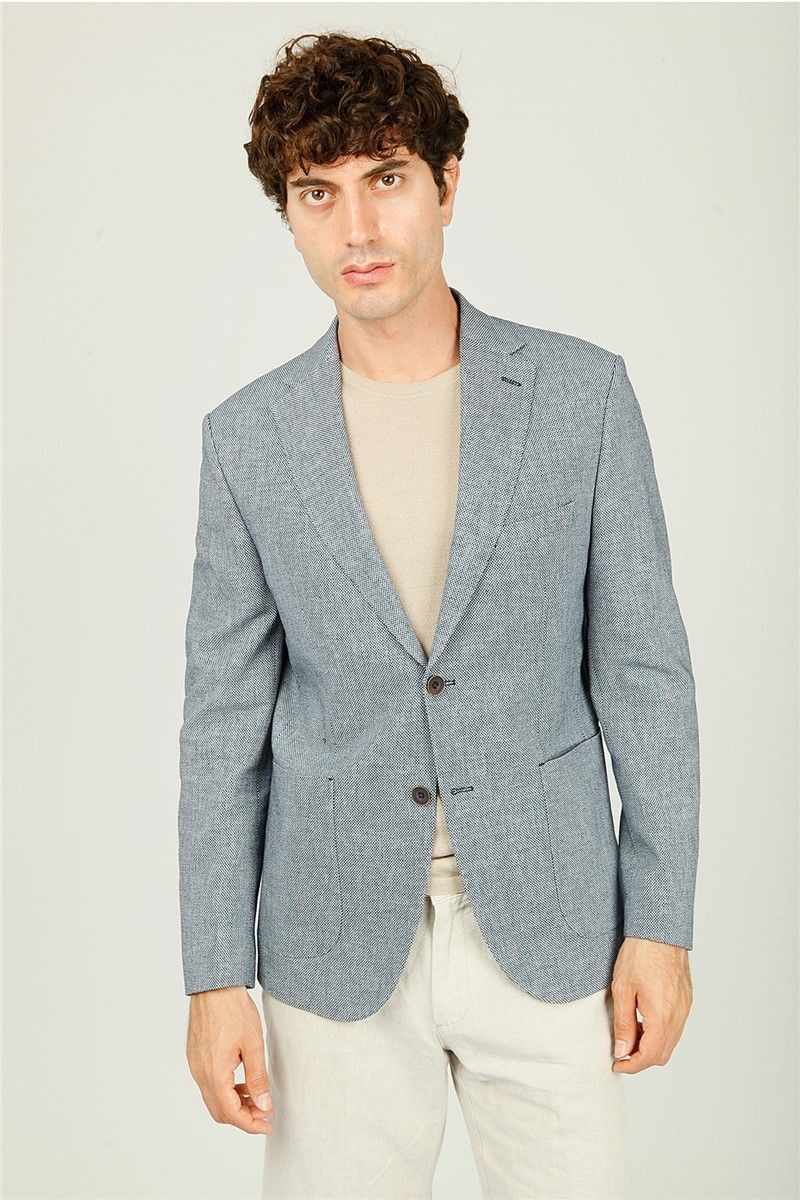 Centone Men's Blazer Jacket - Light Grey #307267