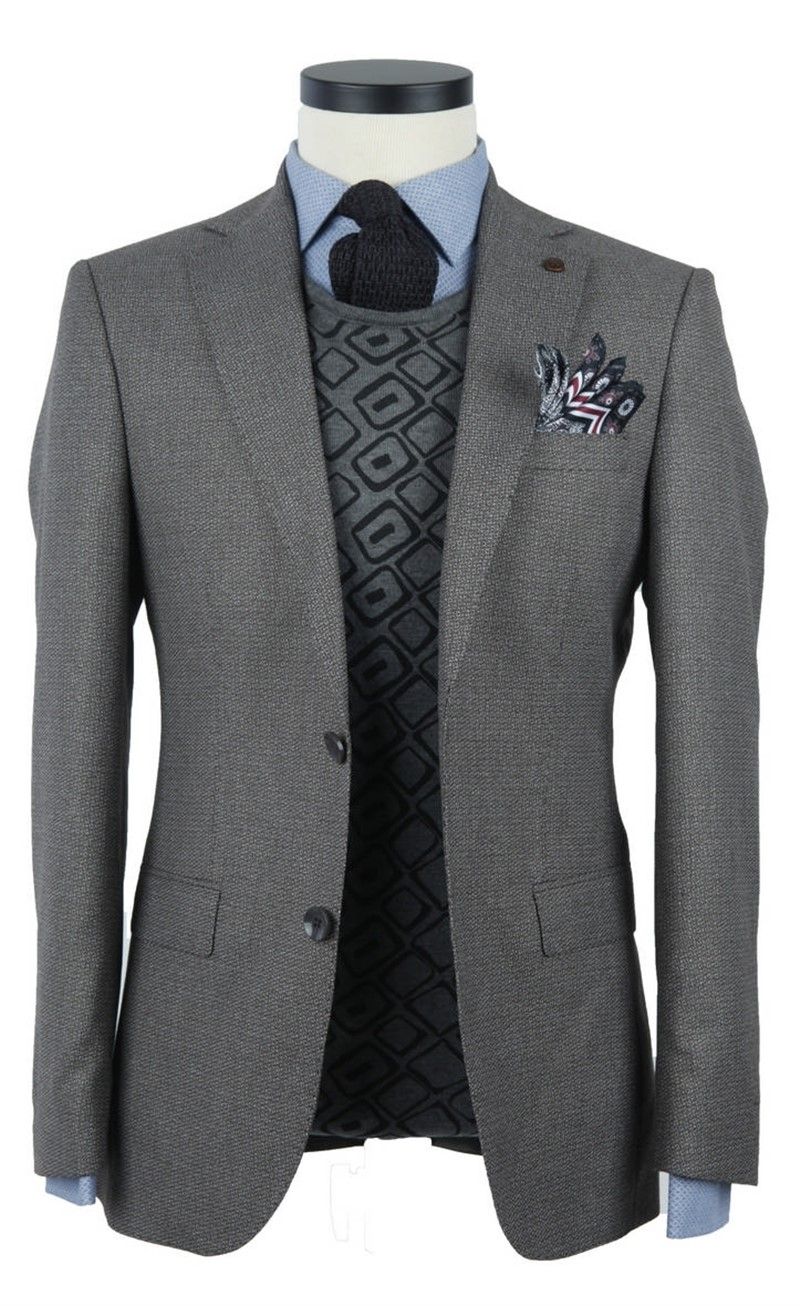 Centone Men's Blazer Jacket - Grey #268275