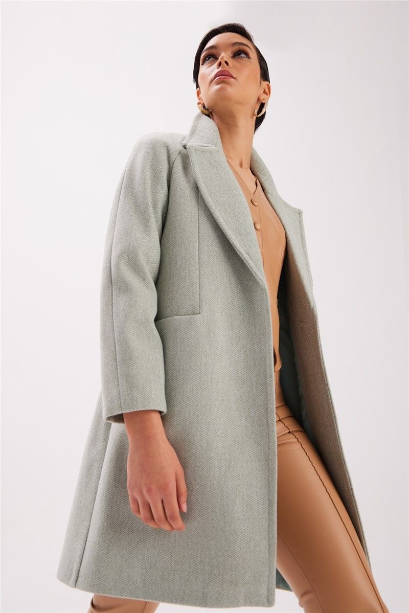 Women's coat with pockets - Mint #363511