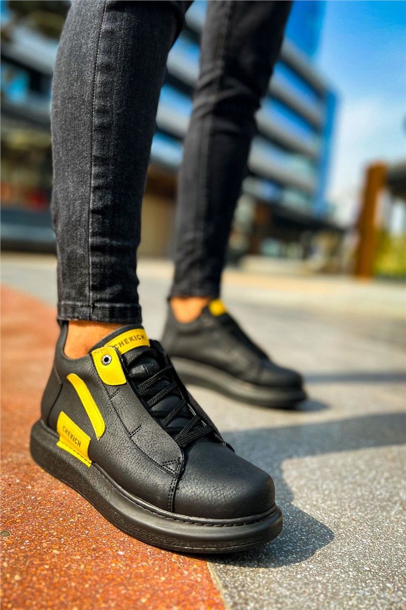 Chekich férfi cipő CH131 GST  - fekete / sárga #370916