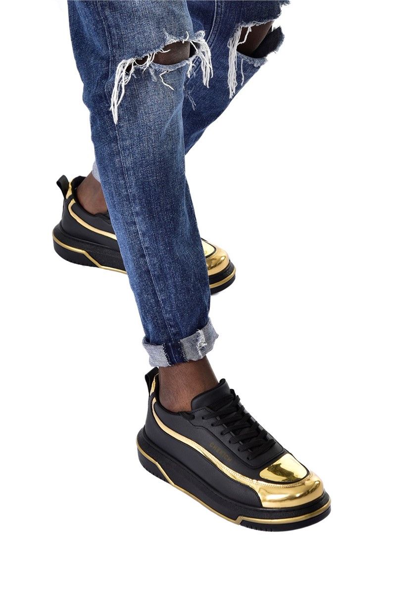 Chekich Unisex cipele na vezanje CH241 - Crne sa zlatnim #365605