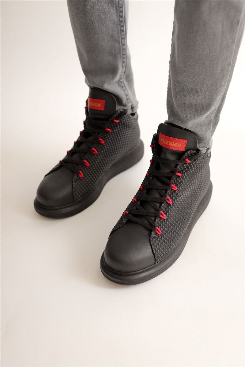 Chekich férfi cipő CH111 - fekete / piros #364149